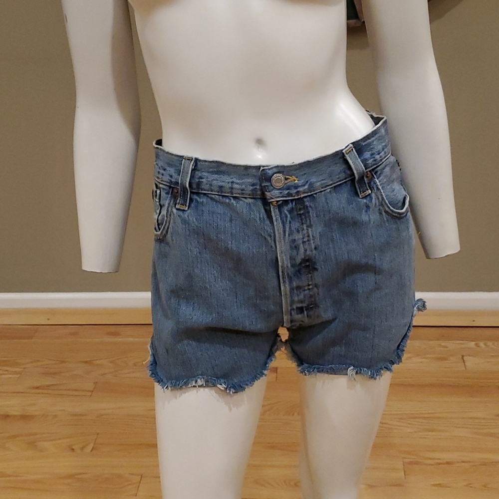 Levi's Urban Renewal distressed denim shorts